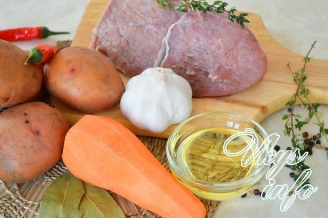 Мясной суп с картошкой Суп картофельный с мясом и морковью