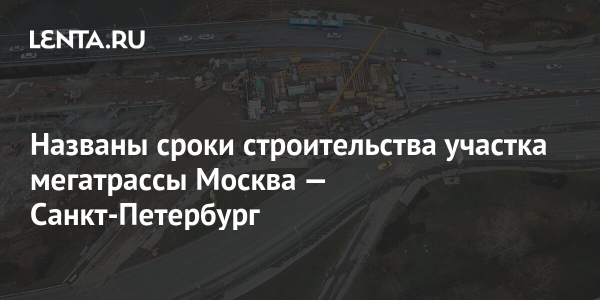 Названы сроки строительства участка мегатрассы Москва — Санкт-Петербург Названы сроки строительства участка мегатрассы Москва — Санкт-Петербург